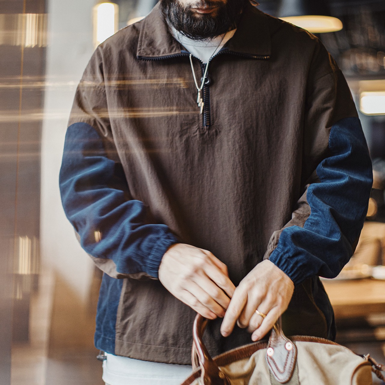 Vintage Bicolor Half-Zip Pullover / ヴィンテージ バイカラー ハーフジップ プルオーバー