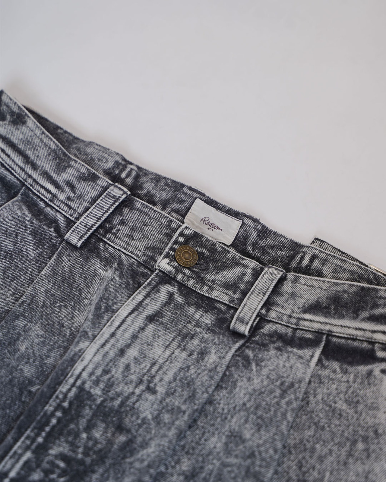 【#Re:room】TWO TUCK WIDE DENIM PANTS［REP321］