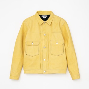 Leather tracker jacket（YELLOW）