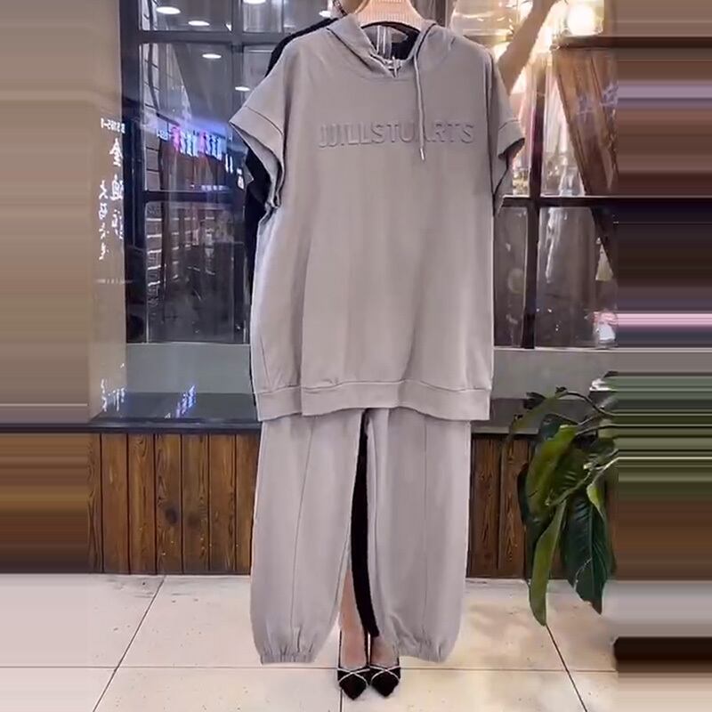 薄く見える、ウエスタンスタイル、年齢を減らす秋のファッションセーターツーピーススーツ2020秋と冬は新しいファットmmプラスサイズの婦人服を着用 ミックスインファッション50232292529