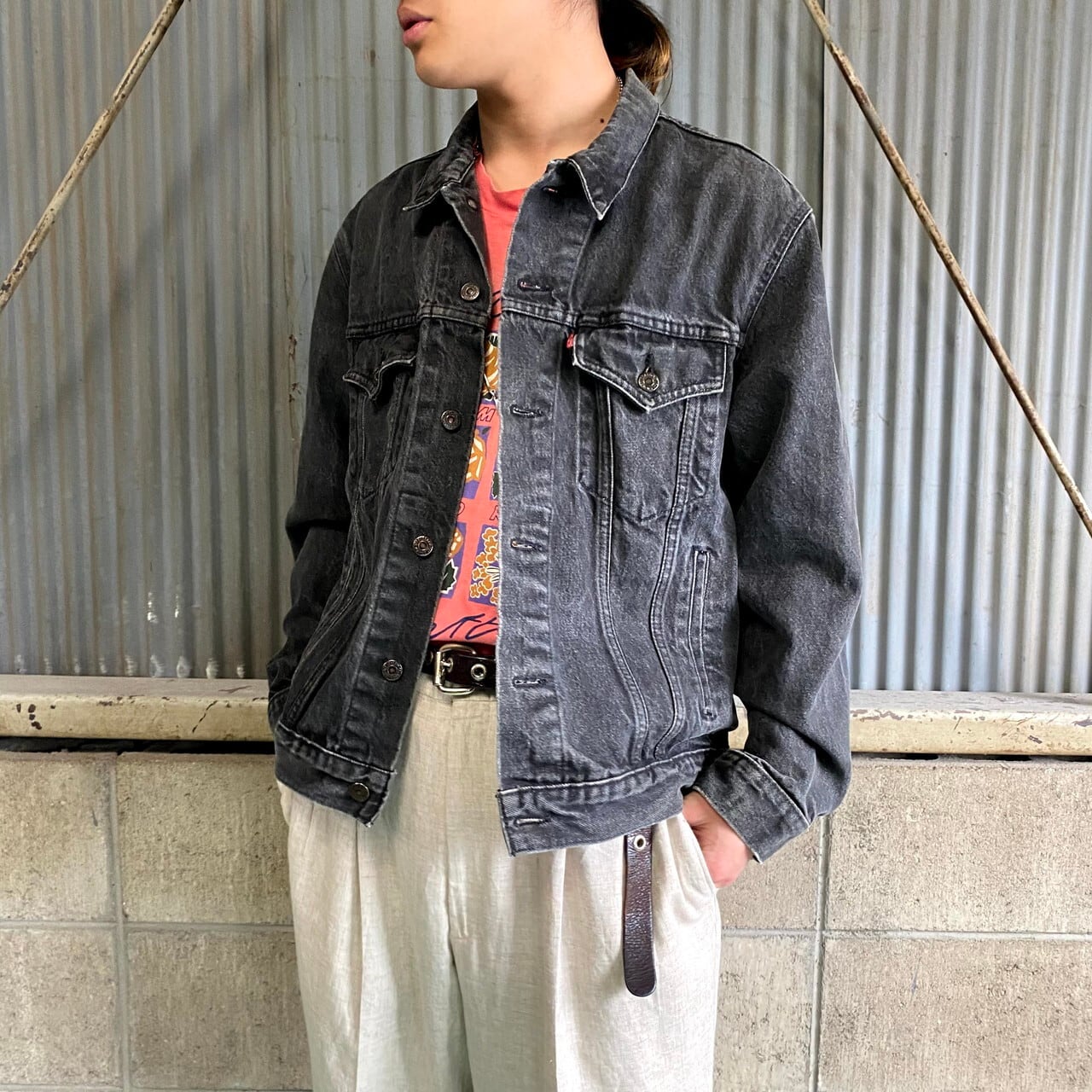 80〜90年代 リーバイス 75506-0259 ブラックデニムジャケット サイズXL 
