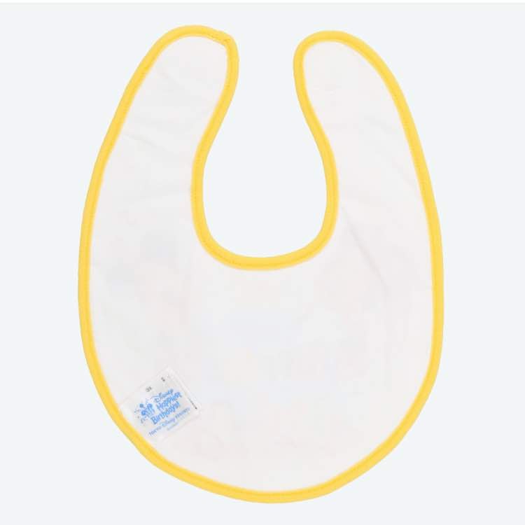 ミッキー&ミニー ベビースタイ バースデー パーク限定 東京 ディズニー ランド シー ホワイト マジックテープ よだれかけ ベビー 赤ちゃん用品 誕生日 お祝い