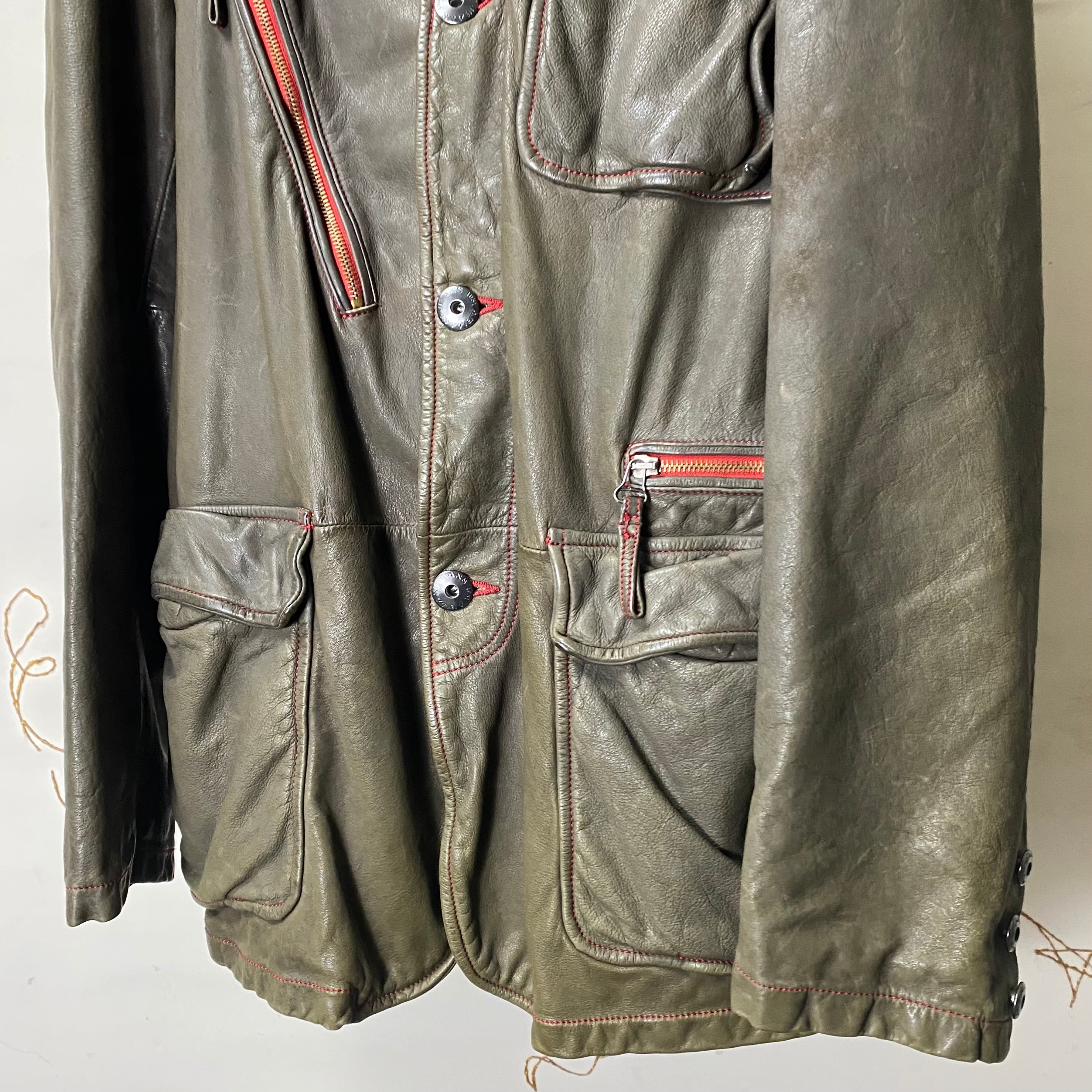 vintage ARMANI JEANS leather jacket | NOIR ONLINE