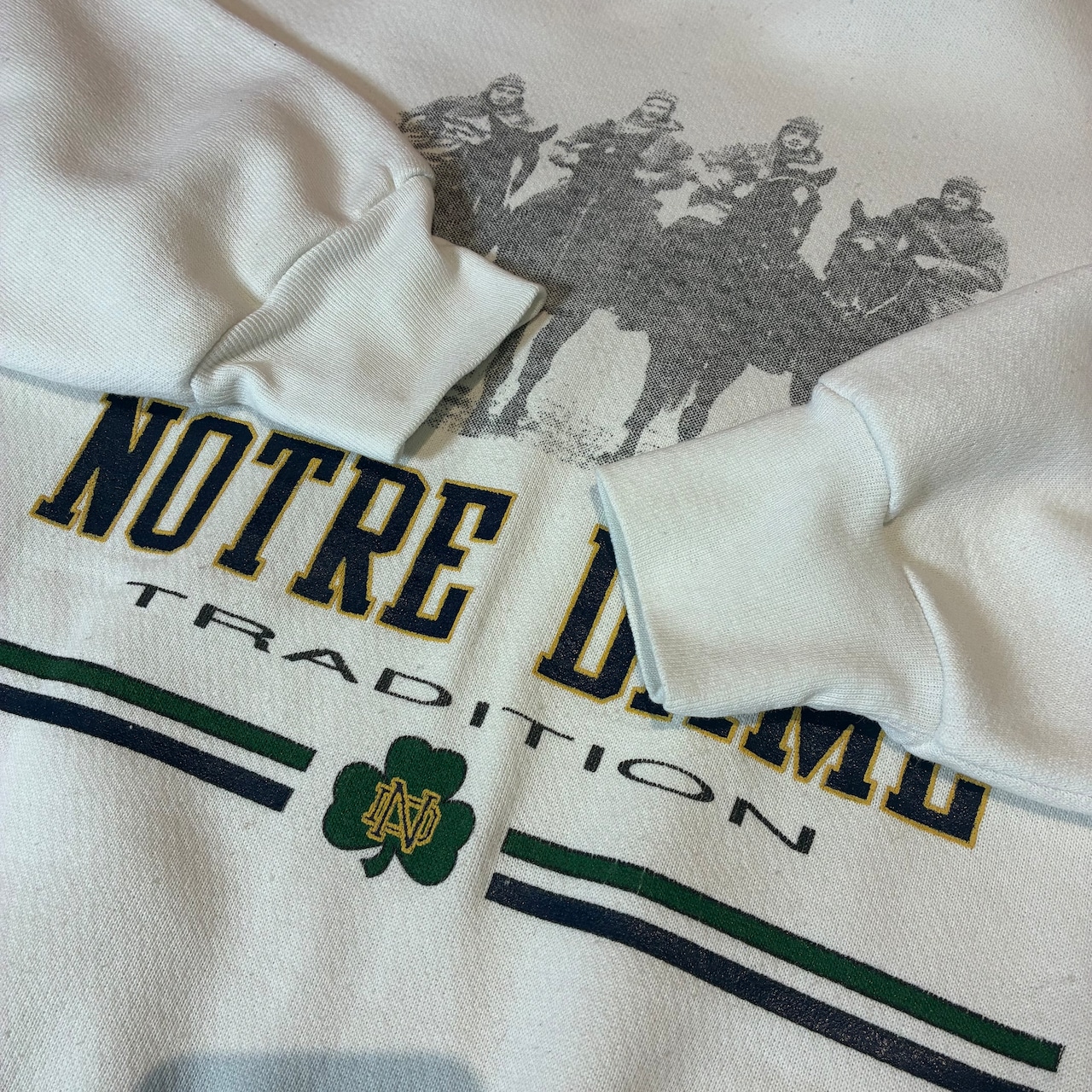 《90s USA製》NOTRE DAME TRADITION スウェット Crable Sportswear / ホワイト / カレッジロゴ