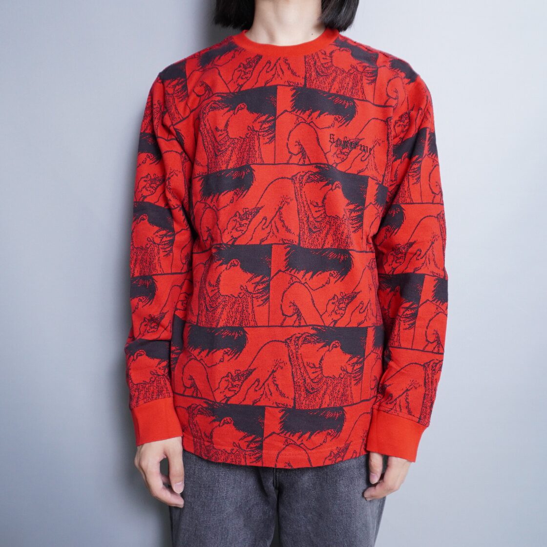 SUPREME】17aw SUPREME×AKIRA 総柄 コットンレッドニット | PAY ID