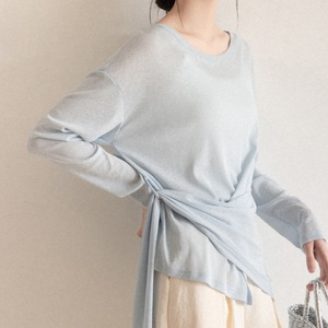 asymmetrical cut-and-sew top　J00519