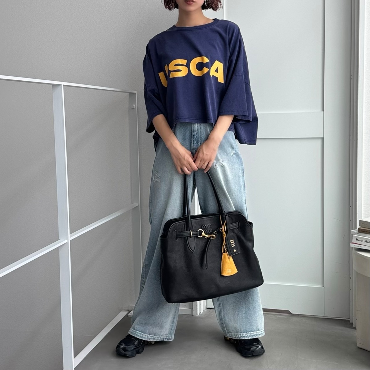 【受注予約：8月中旬入荷予定】[USCA]bigコットンtee/パープル