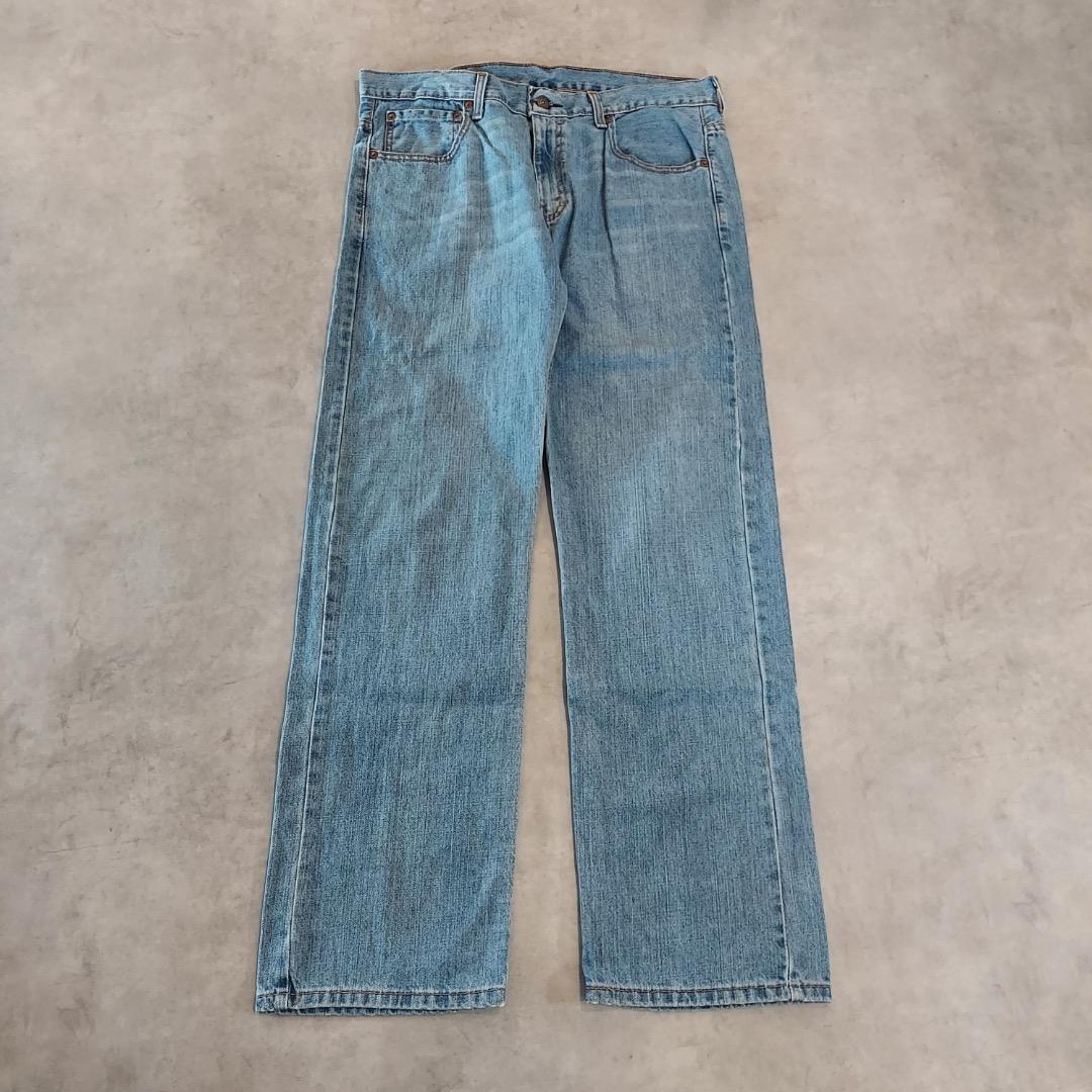 リーバイス569 Levis W32 ワイド バギー 青 古着 ヒゲ 22154