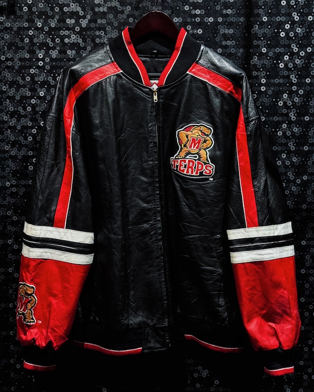 【ÆIEM】58 SPORTS “vintage University of Maryland TERPS” Leather Varsity Jacket