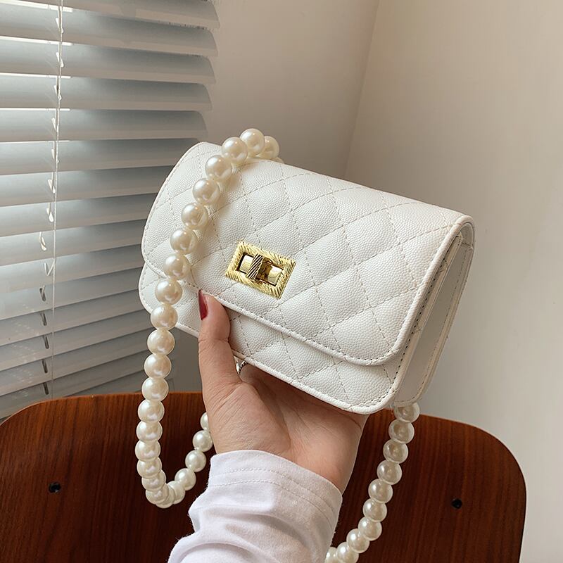 サマーパールチェーン スタイルワンショルダー 夏物 真珠 スクウェア Tiancai_Wing_Bag50124117412