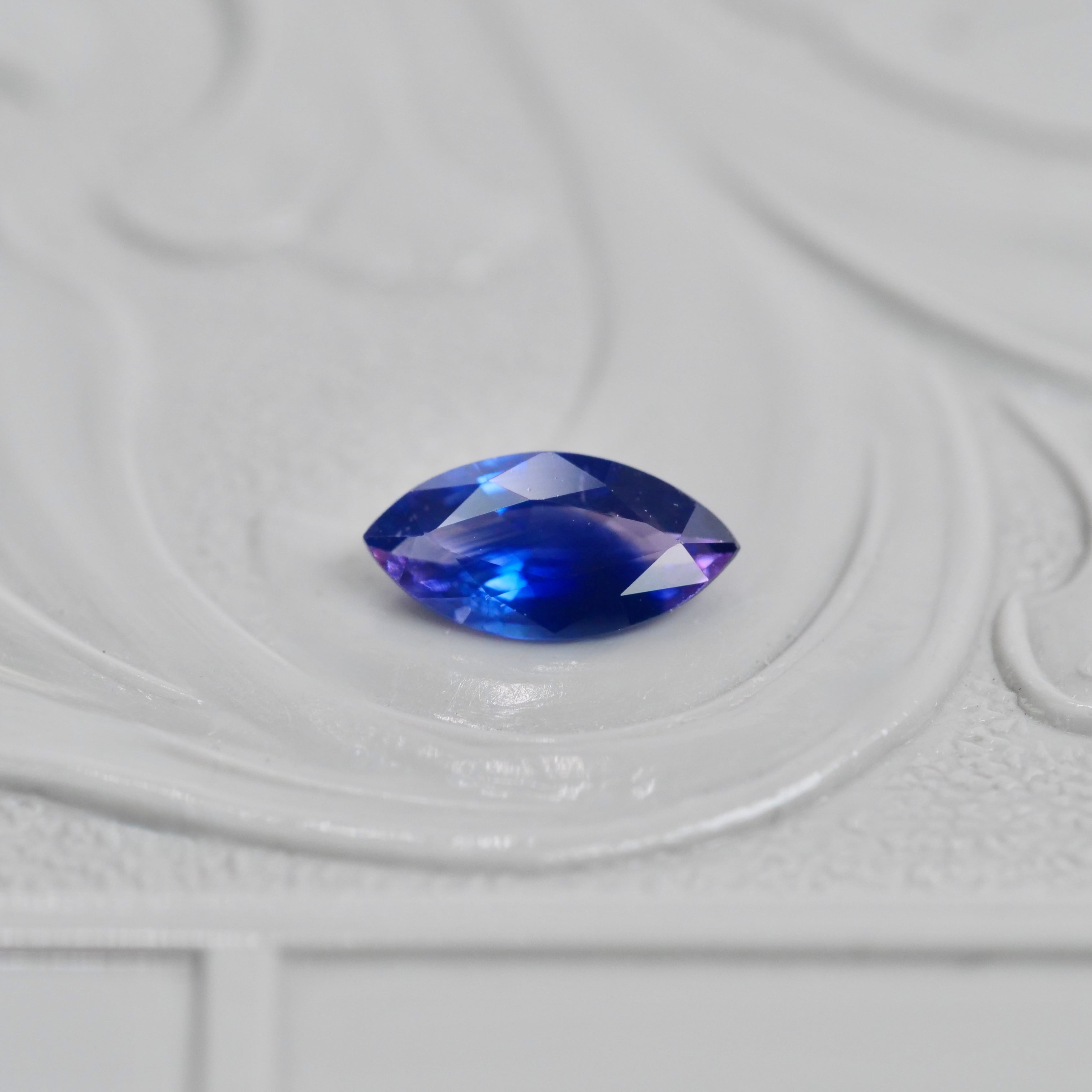 パパラチアサファイア 0.251ct マーキスカット 5.9mm×3.0mm×1.7mm