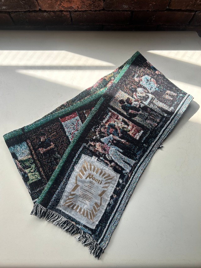PONTI  floral photo jacquard scarf