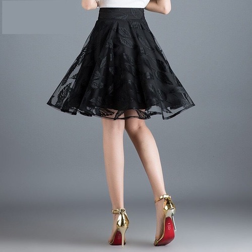 送料無料 スカート ハイウエスト レディース ハイウエスト ミニスカート 大きいサイズ フレアスカート ミニ スカート レース フェミニン お出かけ お呼ばれ