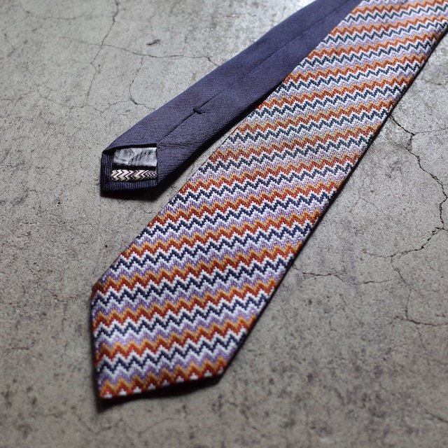 "MISSONI" Made In ITALY 『Geometric』Design Silk Tie