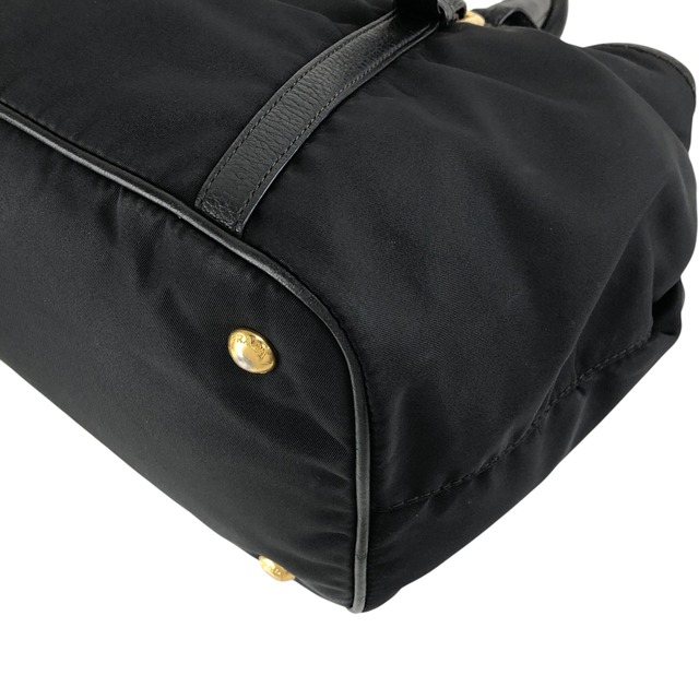 PRADA プラダ ハンドバッグ ブラック トライアングルロゴ レザー ナイロン 2way vintage ヴィンテージ オールド jun4wc