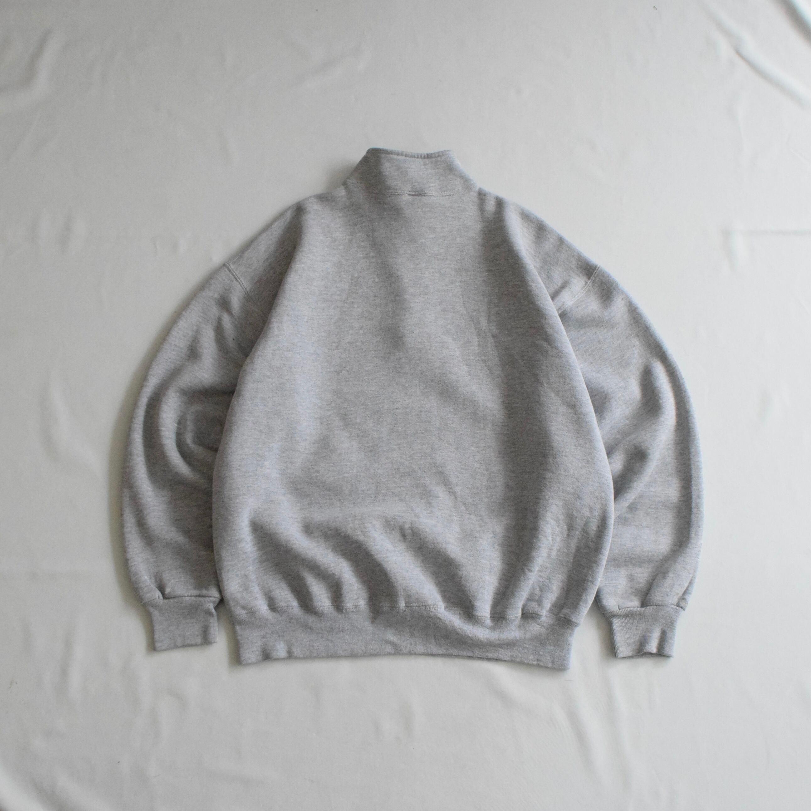 90's USA製 RUSSELL ATHLETIC ハーフジップスウェット メンズXL グレー