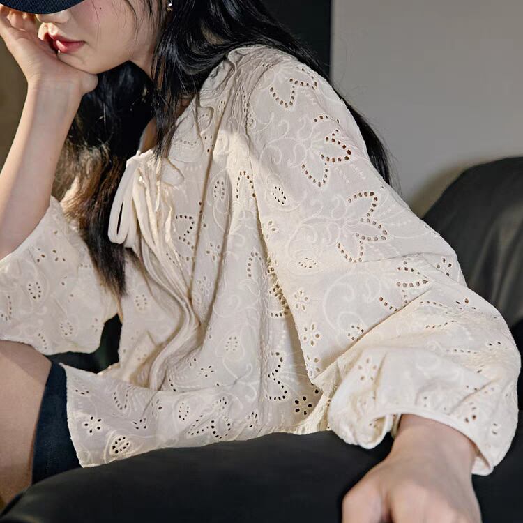 French doll collar floral blouse 00061