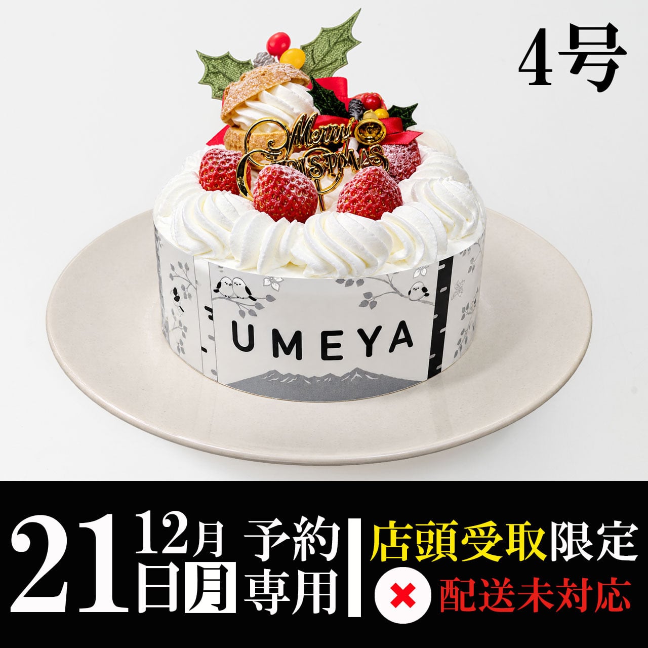 【12月21日(月)専用】ジャージー牛乳生デコレ4号