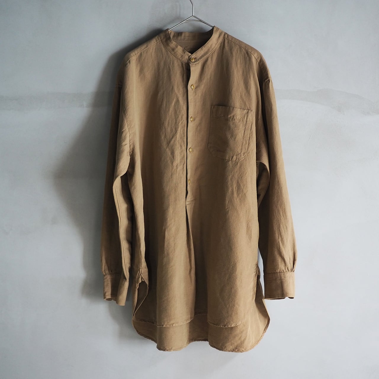 yoko sakamoto GRANPA SHIRT リネン シャツ 麻 YOKO SAKAMOTO / GRANPA SHIRT COTTON+LINEN PANAMA | 洋服と工芸 omitsu