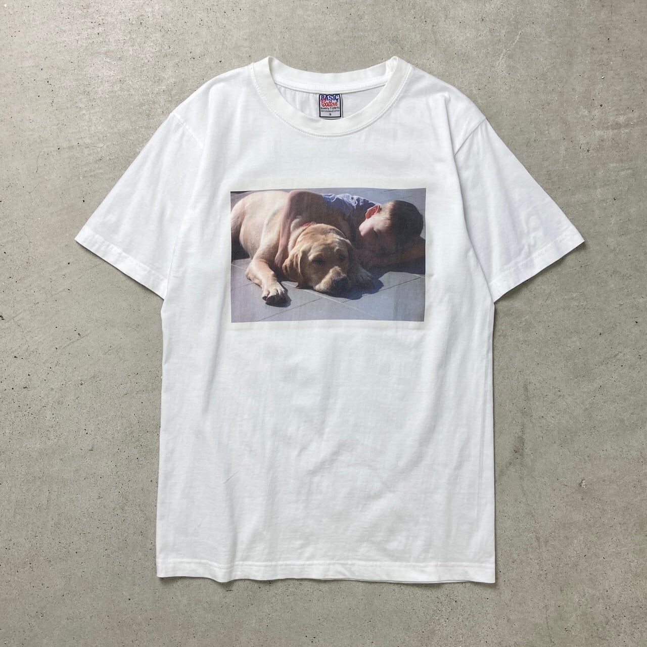 00年代 UNKNOWN 愛犬 ドッグ 犬 フォトプリントTシャツ メンズS 古着