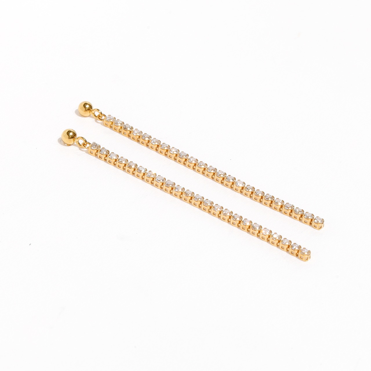 ダイヤモンド テニス ピアス K18 / 0.300ct / 0.300ct