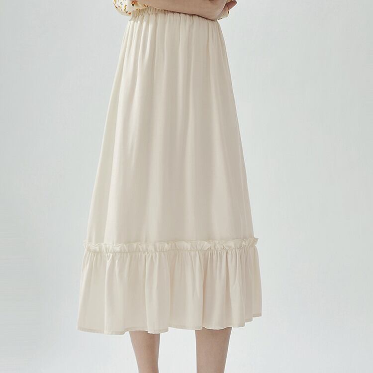 ティアードデザインミモレ丈フレアスカート 00167