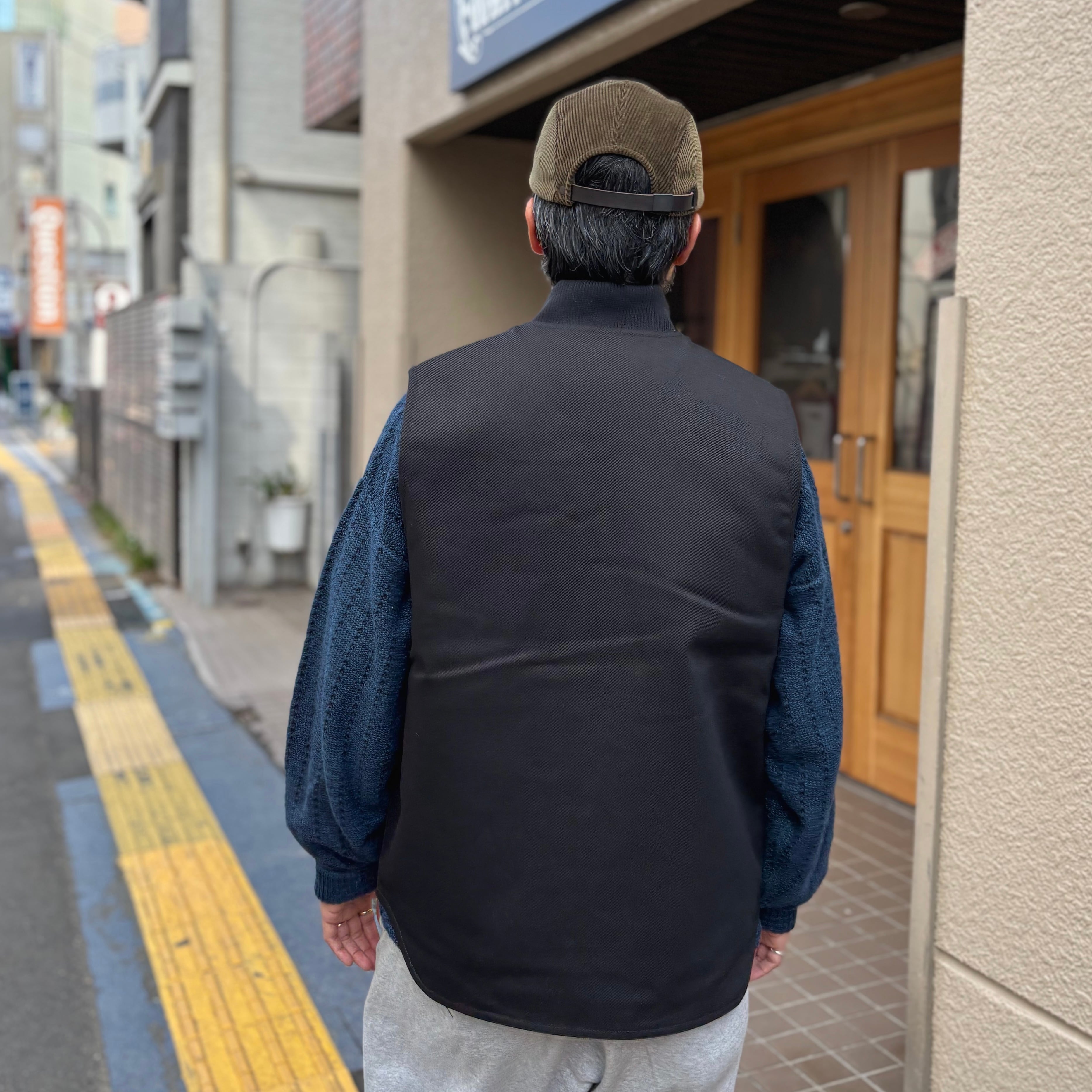 USA企画 BEN DAVIS LINED VEST - Black / ベンデイビス ワークベスト