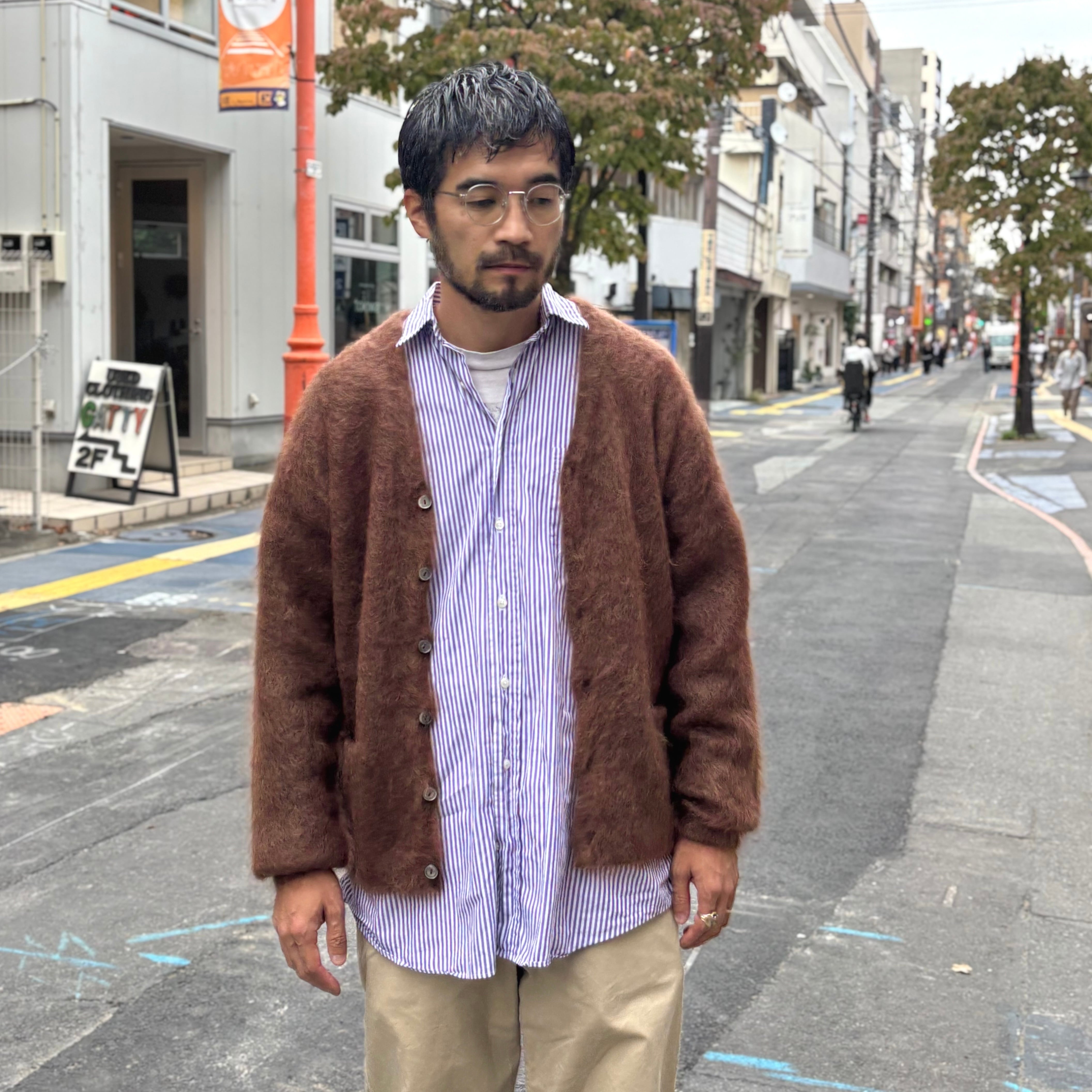 A.R.P.®︎ Premium Classic Mohair Cardigan W/Pocket - Mahogany