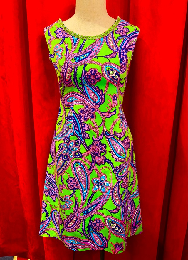 英国　70’ｓ Vintage 　ワンピース