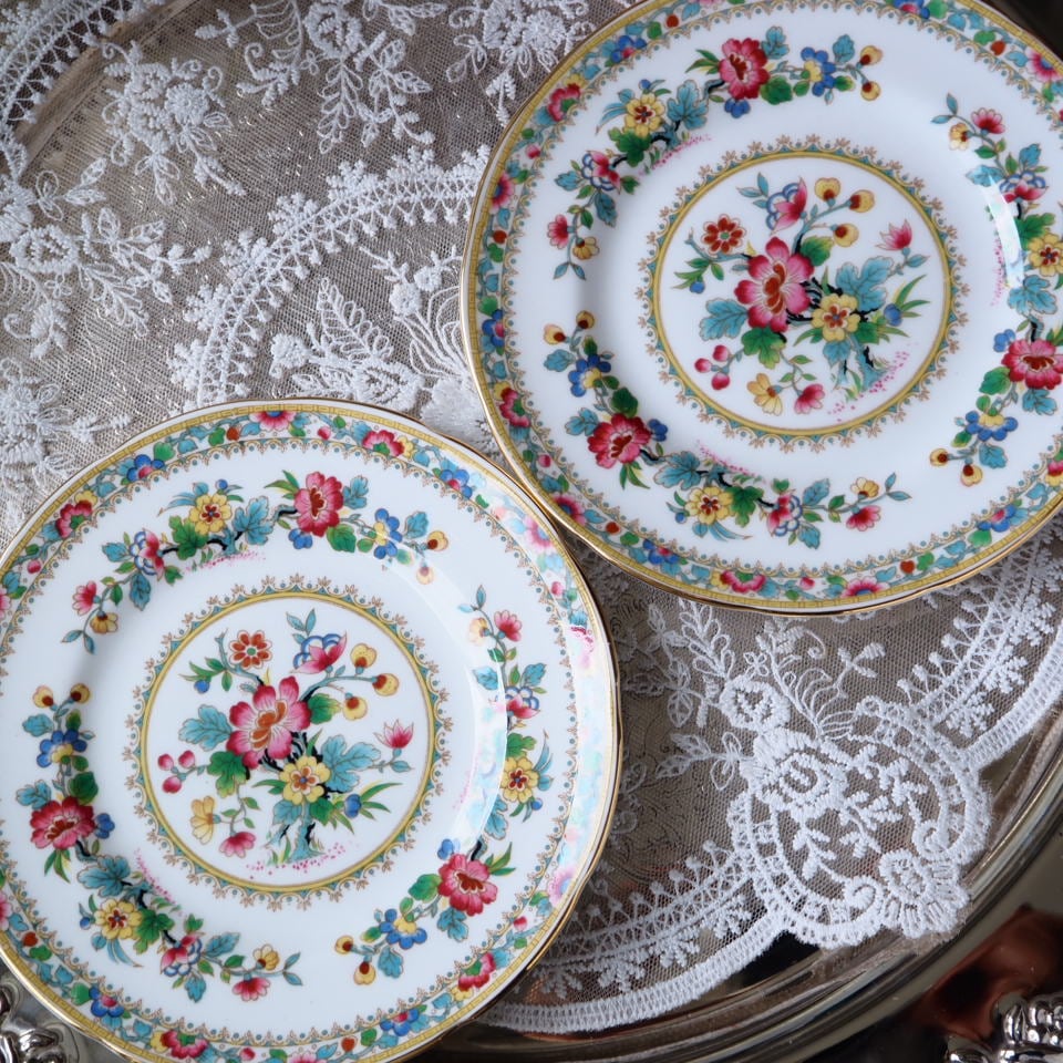 タロット20 審判 】英国コールポート製ミングローズ 極美品トリオ2客＋