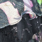 パーティドレス ワンピース ドレス 演奏会 カラードレス 発表会 パーティ Da Vistosa ドニャヴィストーサ 黒 紫 ピンク 緑 フリル レース 花柄 ブラック系 ピンク系 グリーン系 デザイン 華やか フェミニン 結婚式 ステージ衣装 おしゃれ レディース