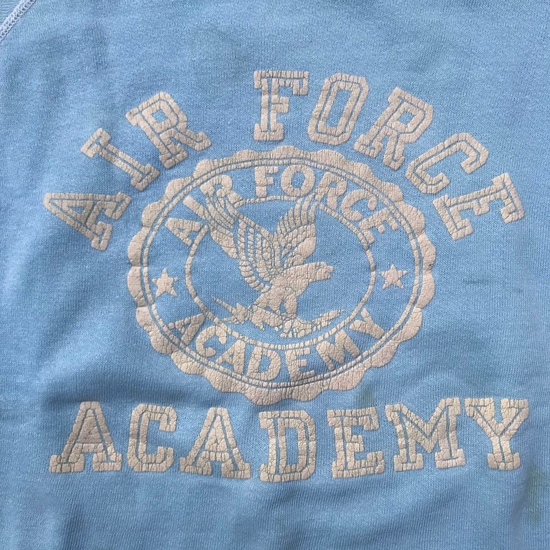 50's 60's U.S.AIR FORCE ACADEMY フロッキープリント スウェット