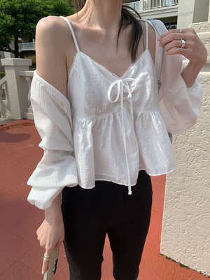 (予約)mellounge / After Shirring Bustier