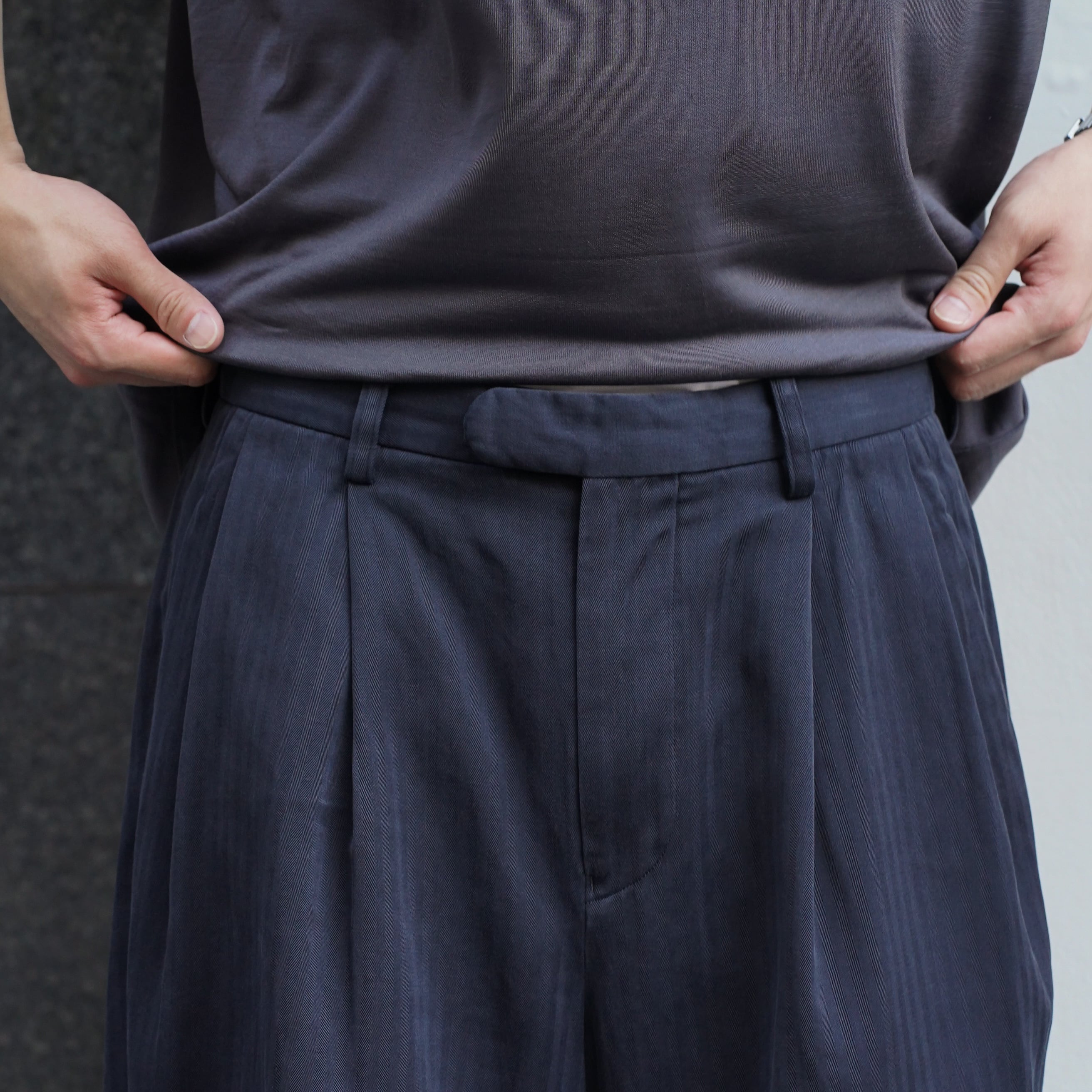 MAATEE&SONS SHORT TROUSER ネイビーストライプ サイズ1 MAATEE&SONS for khaki 