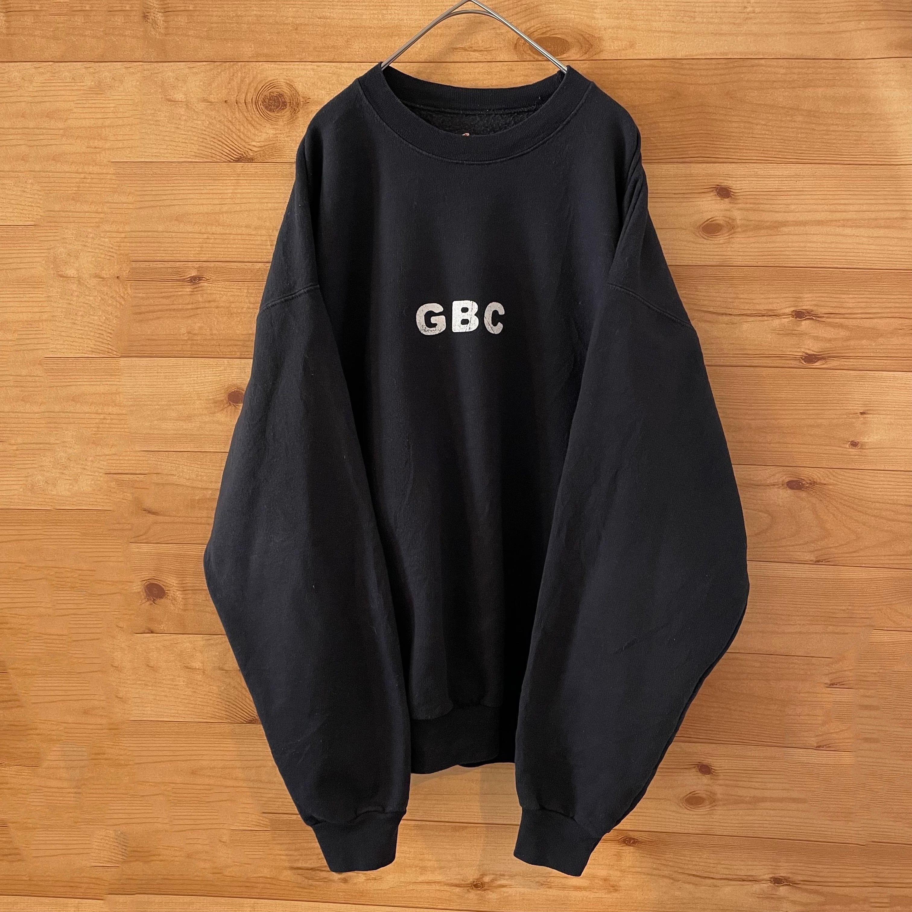 Hanes】バックプリント ロゴ スウェット トレーナー ワンポイント XL