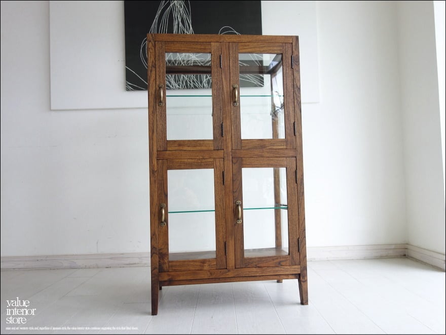 「 マツヤマ様 オーダーショーケース 」総無垢材 ガラスパンケースW ショーケース 陳列ケ-ス