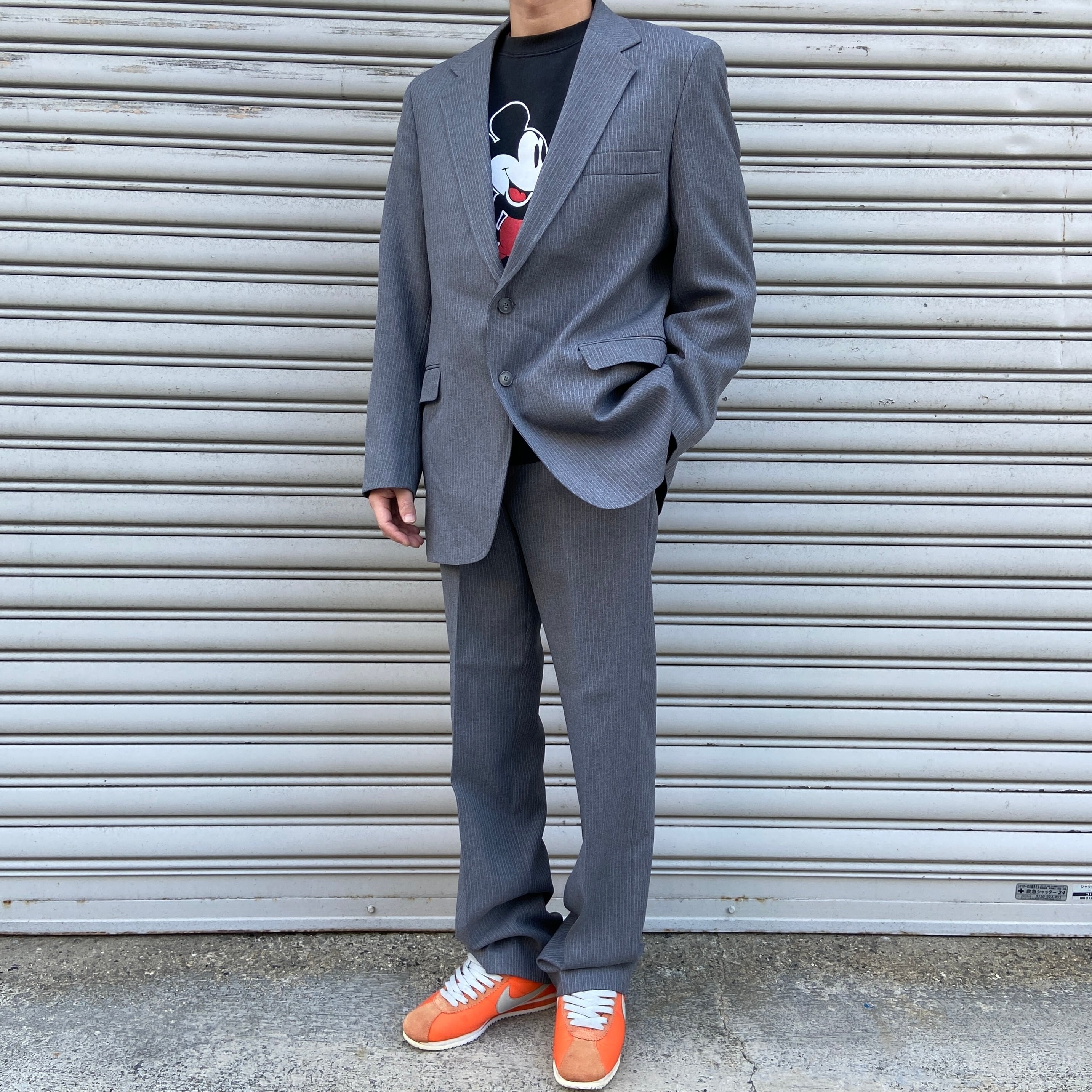 70s USA製 リーバイス アクションスーツセットアップ ストライプ柄