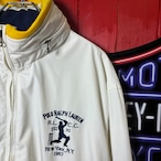 00s POLO RALPH LAUREN NEW YORK ダブルジップナイロンジャケット 白 ラルフローレン