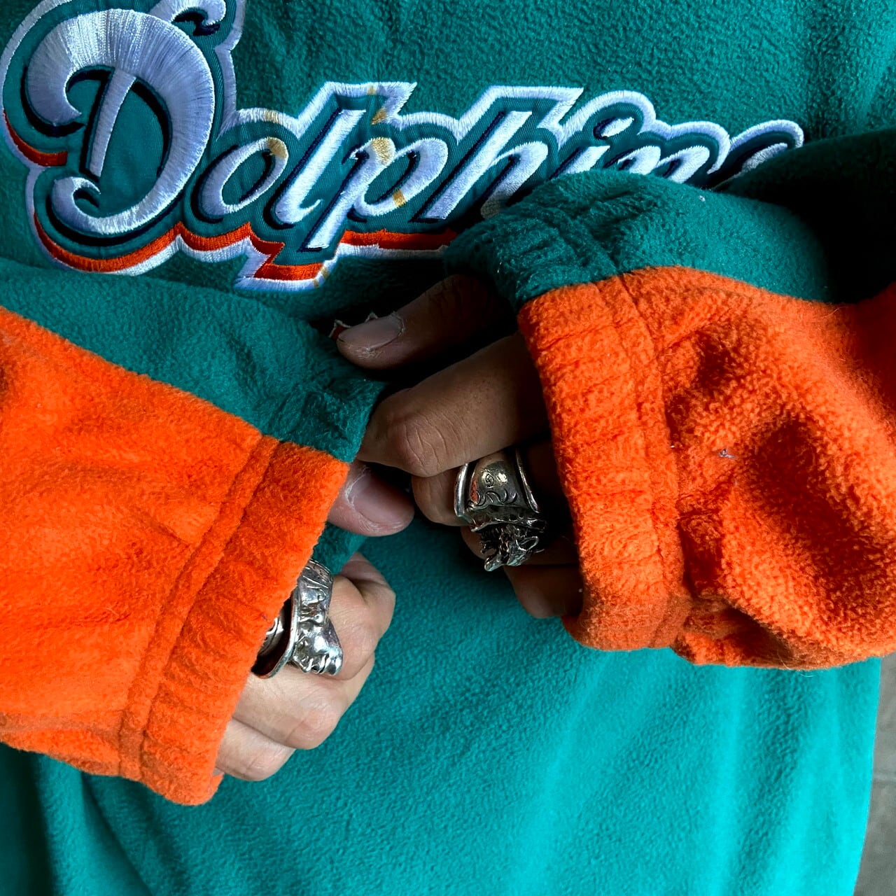 激レア入手困難 NFLドルフィンズチームジャケット ビッグサイズ90s一点  