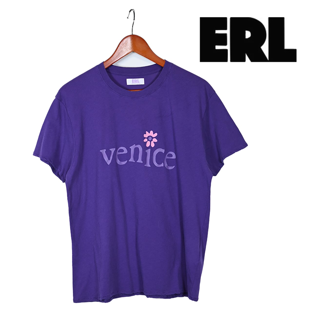 ERL Venice T-Shirt Pink イーアールエル Tシャツ ピンク 【公式通販】