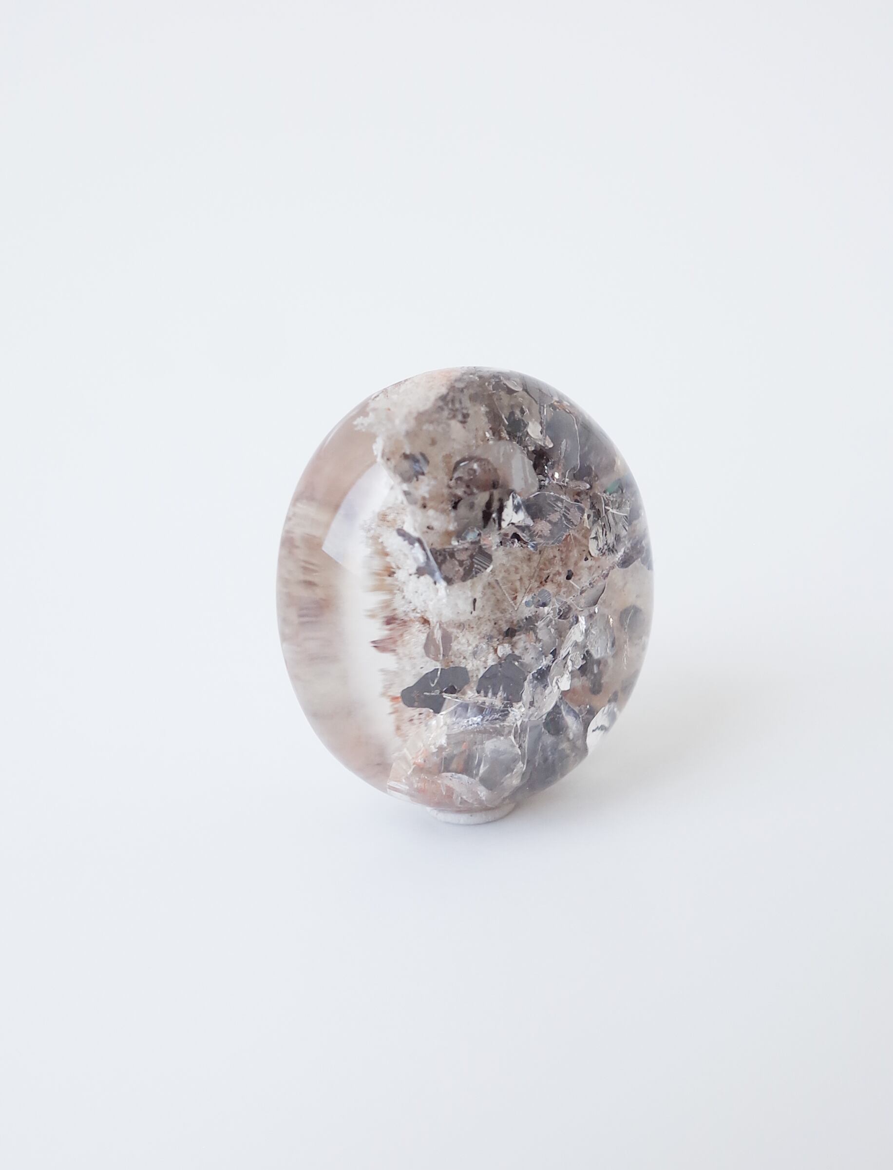 貫入タイプ】イルメナイトインホワイトガーデンクォーツ - a14 | SELSHA