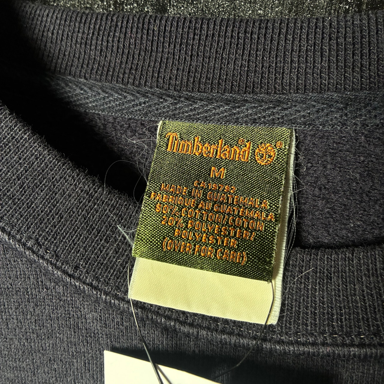 90s Timberland 刺繍スウェット ネイビー ティンバーランド