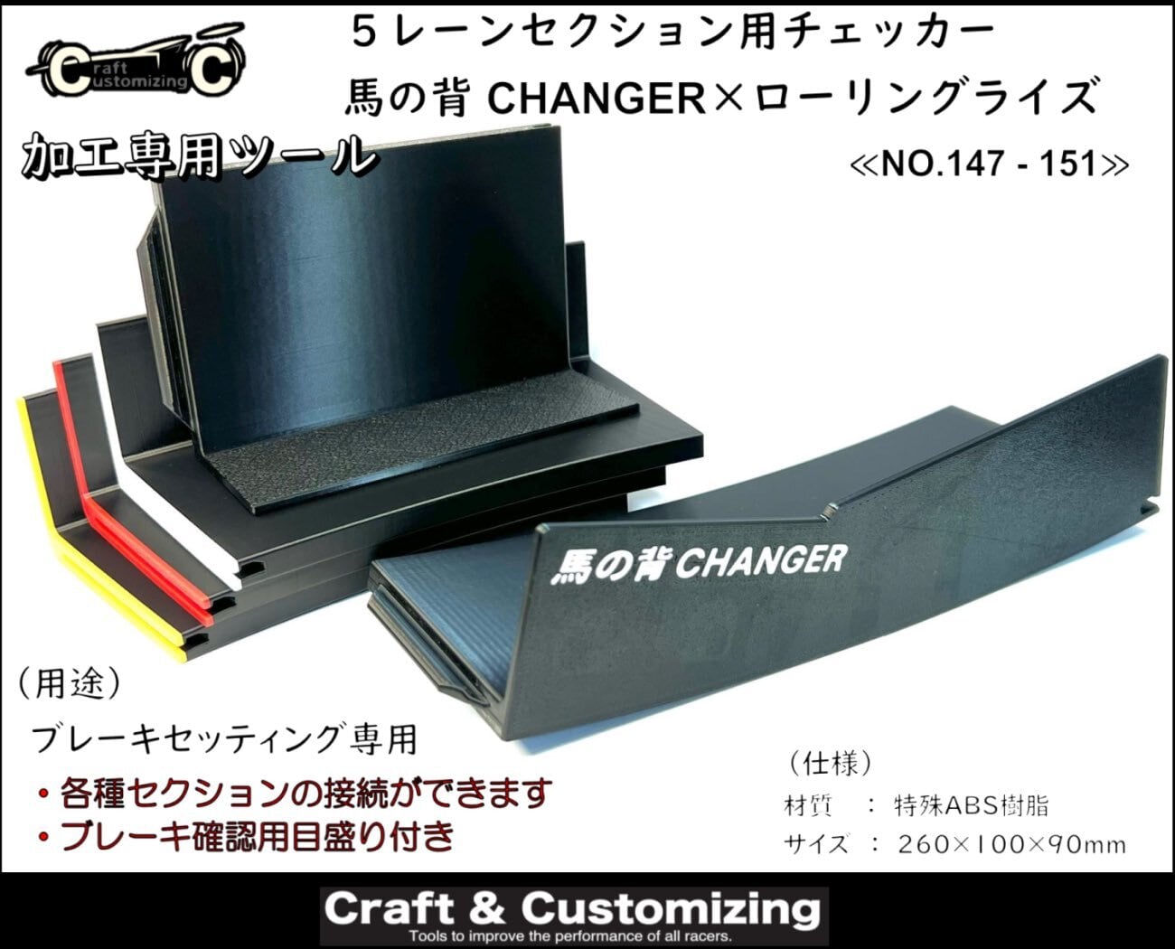 NO.147-151》5レーンセクション用 チェッカー2026JC 馬の背CHANGER