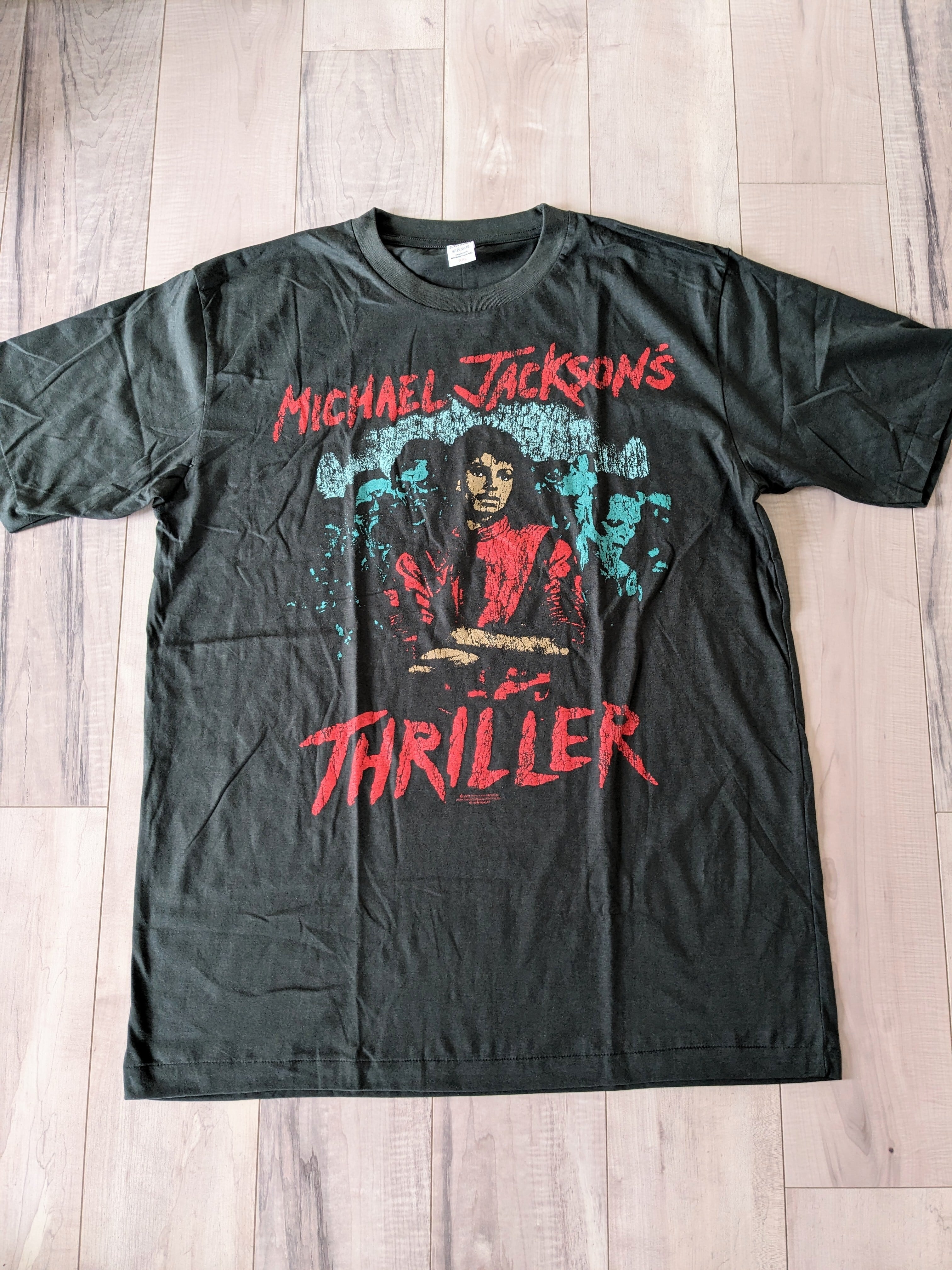 【マイケル・ジャクソン（Michael Jackson)】『Thriller ( スリラー )』Tシャツ / ビンテージ加工 〚アメリカン雑貨 アメトイ〛