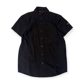 MAMMUT マムート チェック柄 半袖シャツ M/チャコールグレー メンズ アウトドア