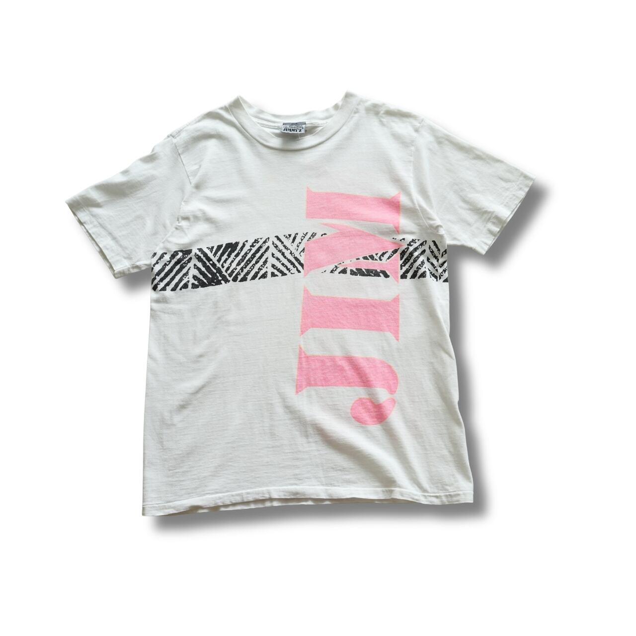 90s JINNNY'Z ジミーズ 総柄プリントTシャツ(実寸M相当)|NA867