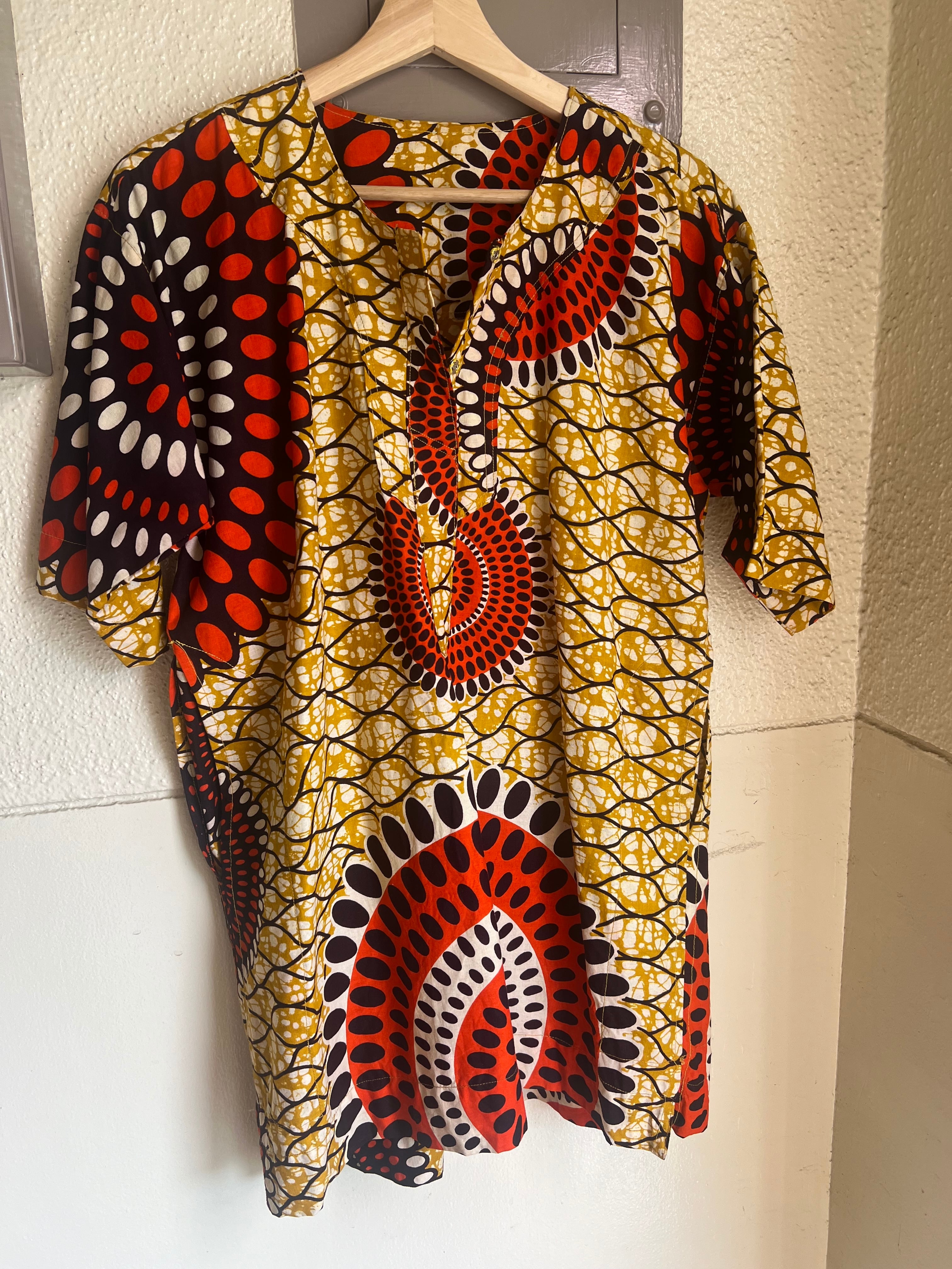 Vintage african batik cotton pants suits ( ヴィンテージ アフリカン