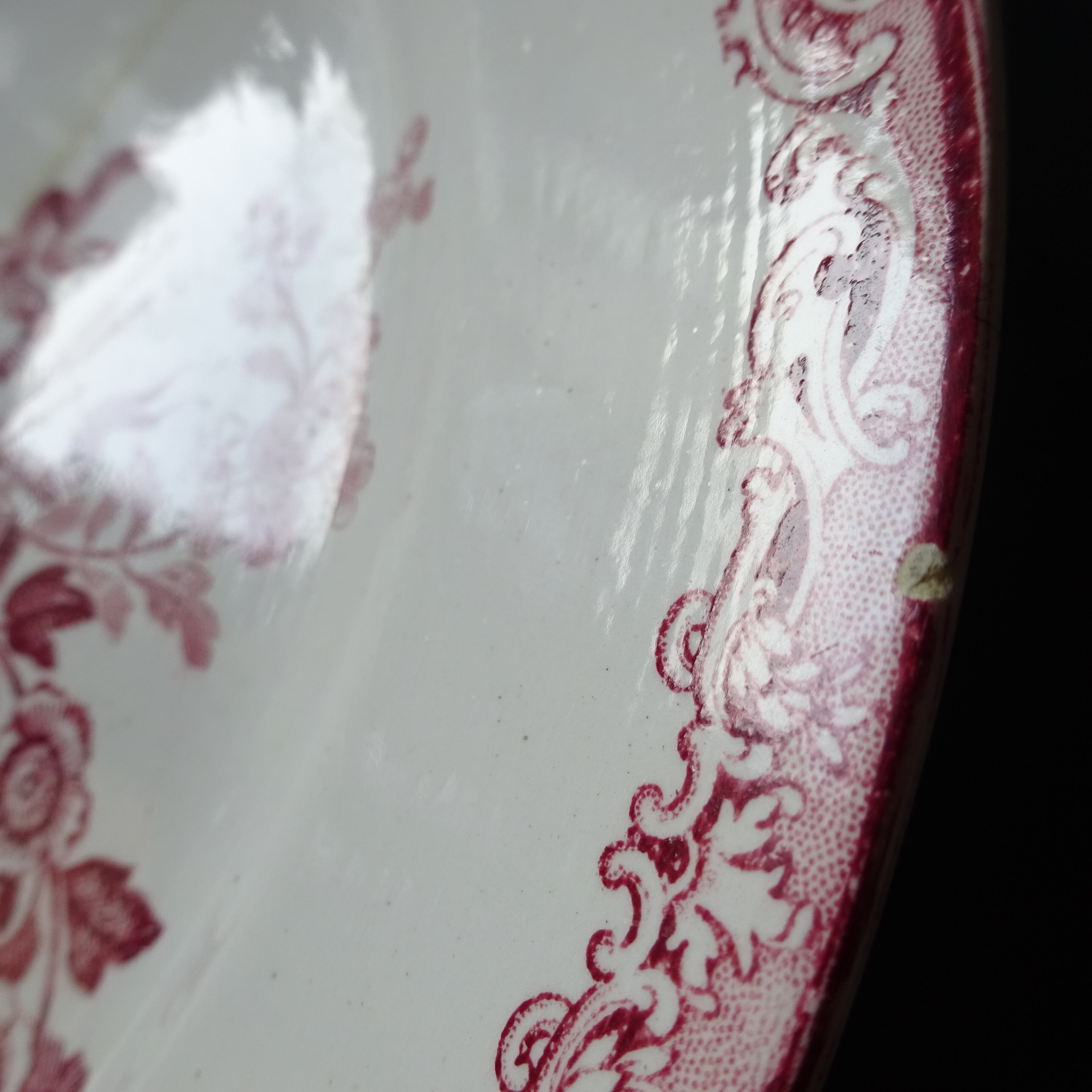 【 Épuisé 】【金継ぎ用】Sarreguemines*modèle《FONTANGES》assiette creuse pour Kintsugi (F)