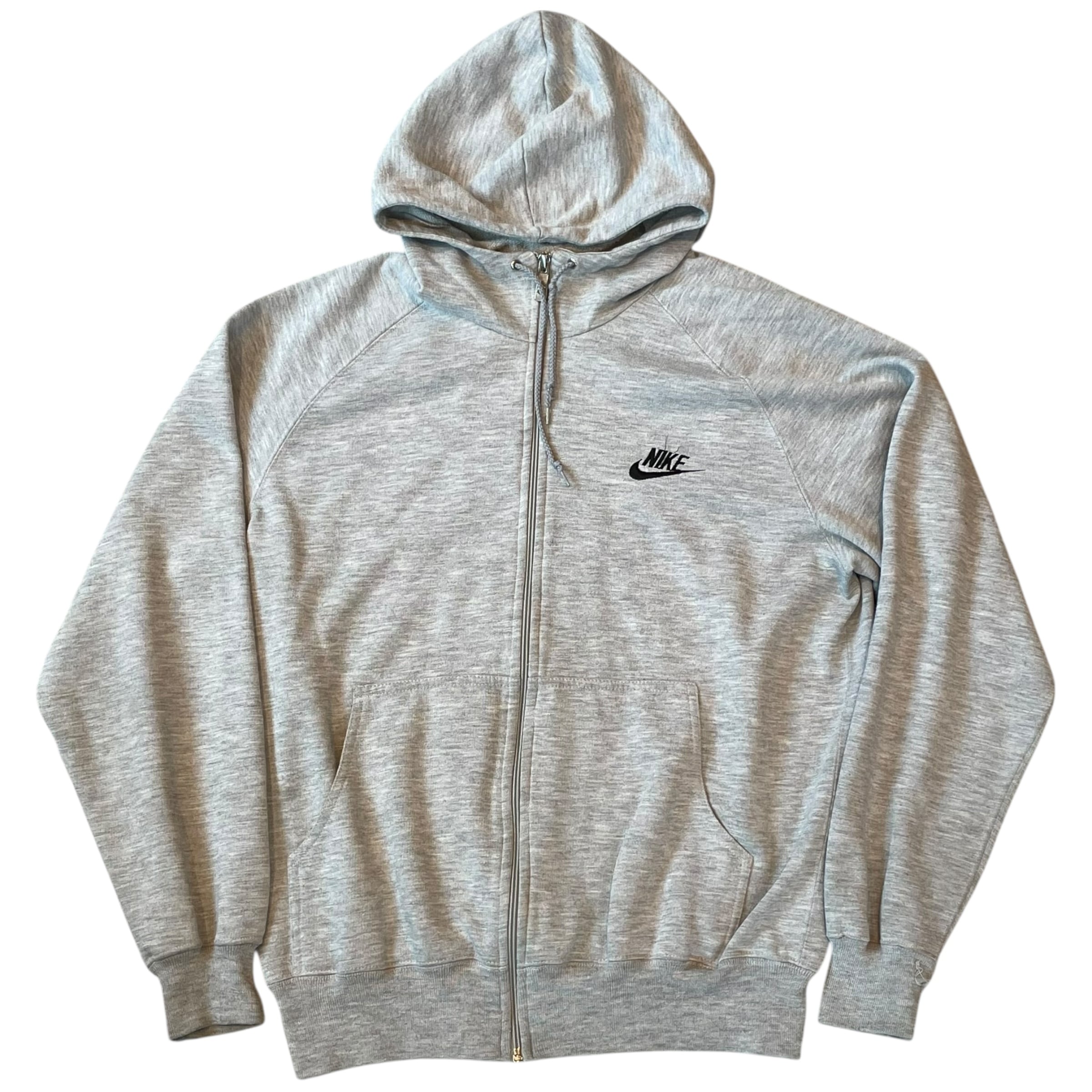 80s NIKE embroidery logo zip up hoodie