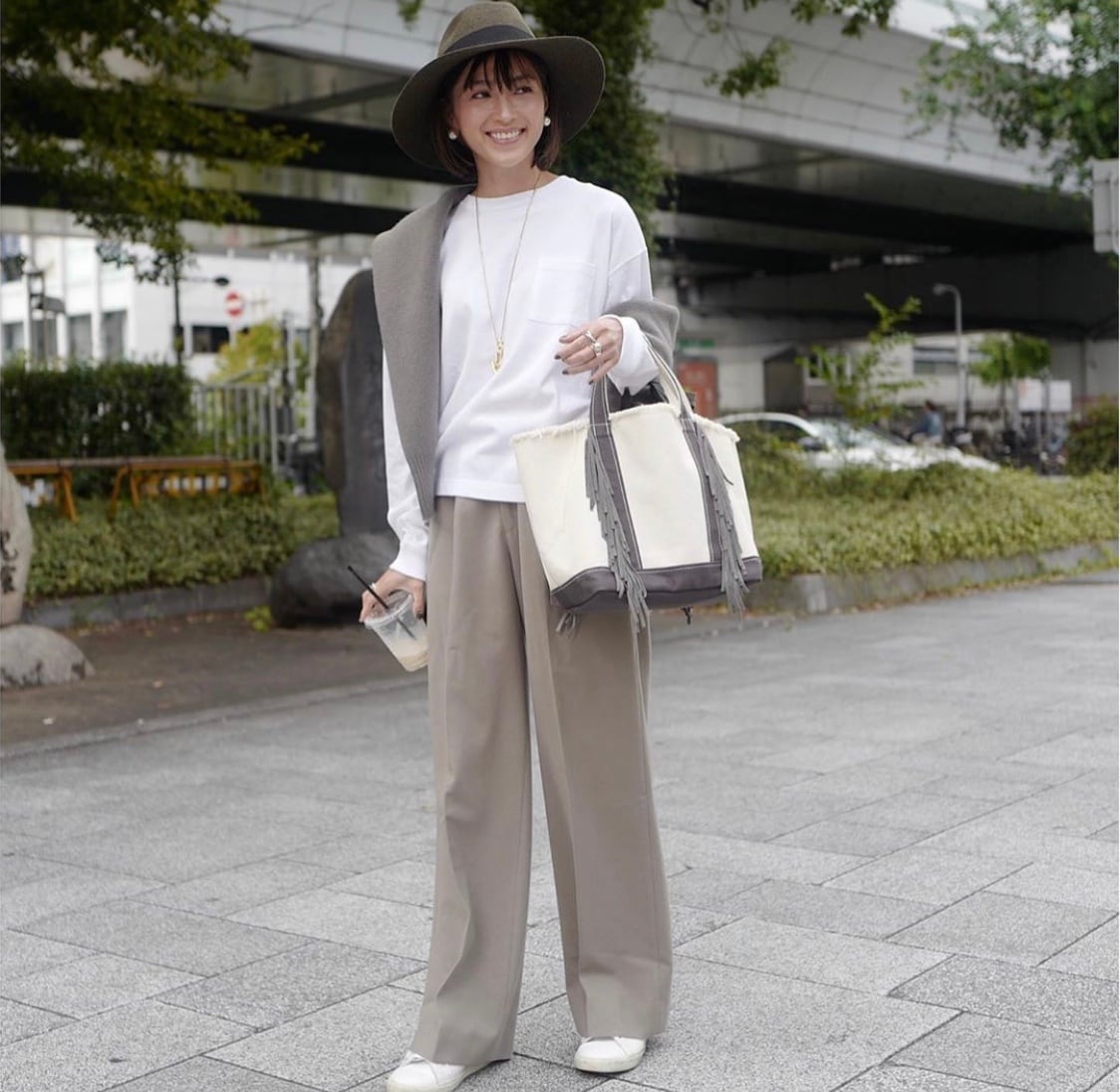 Tシャツ(長袖/七分)Gypsohila ジプソフィア Long Tee White